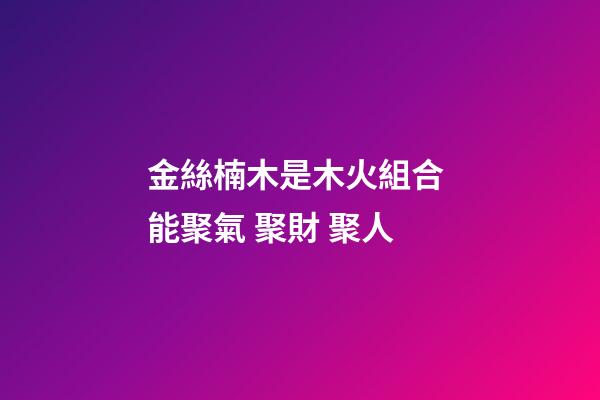 金絲楠木是木火組合 能聚氣 聚財 聚人